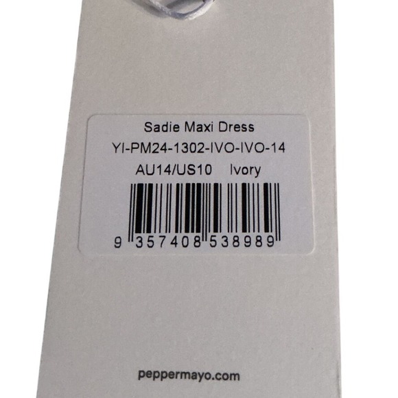 Peppermayo Sadie Maxi Dress Ivory 10 Strapless Open Back New With Tags - Picture 7 of 8